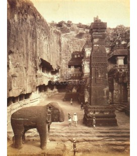 Rock Cut Kailas Temple, Ellora, India, 1893