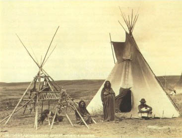 Sarcee Indians & Squaws, Boorne&May 1889