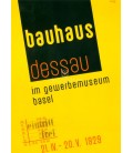 Cartel de la e/posicion itinerante de la Bauhaus en Basilea