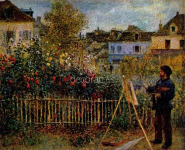 claude_monet Painting in His Garden at Argenteuil