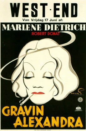 La condesa Ale/andra, Marlene Dietrich, Amsterdam, 1937