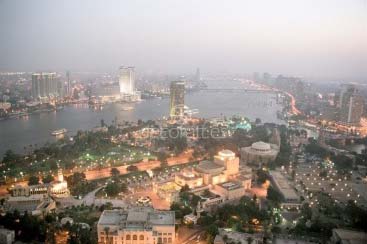 Cairo, evening view from the Tower of Cairo, Egypt, Oct 2004
