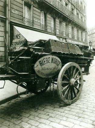 Carro de cerveceria, Eugene Atget, Paris 1910